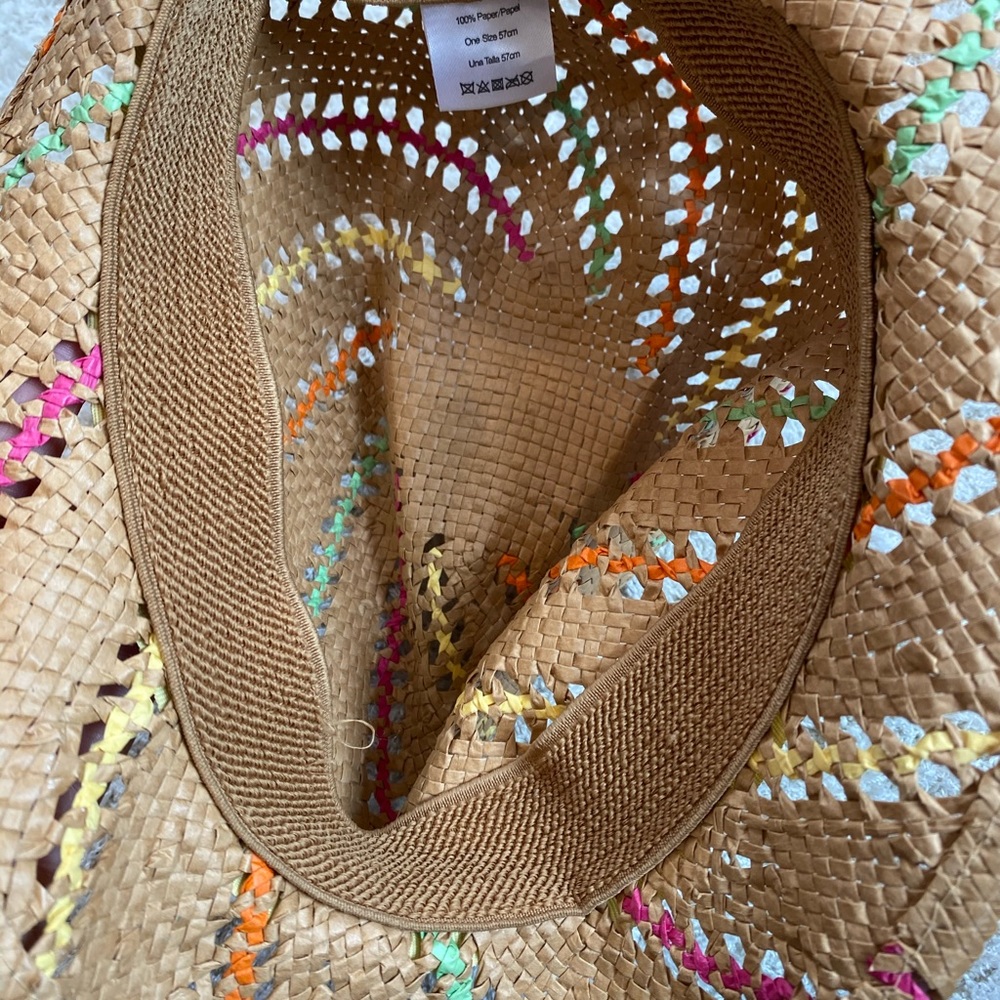 Colorful straw beach hat! - Picture 6 of 8